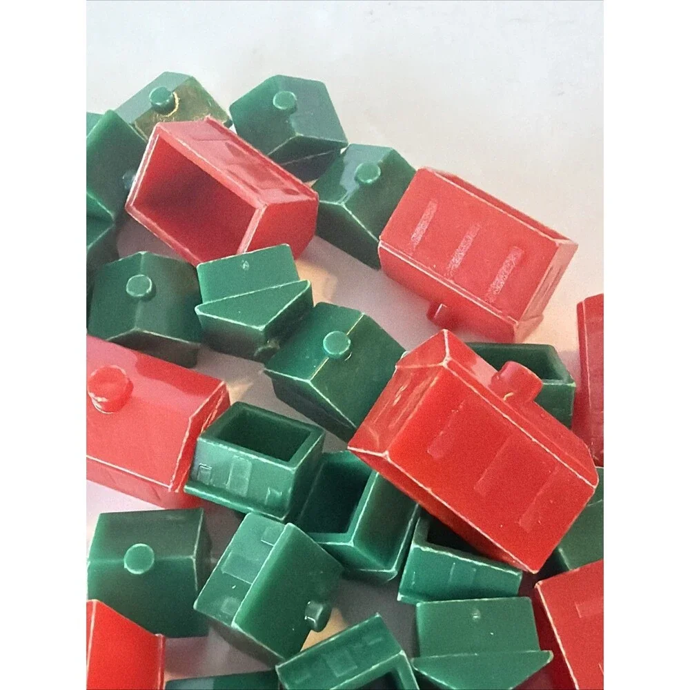 Monopoly Game Replacement Parts Hotels and Houses and Dice